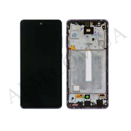 Дисплей Samsung сервісний A528B Galaxy A52S 5G фіолетовий + рамка GH82-26863C