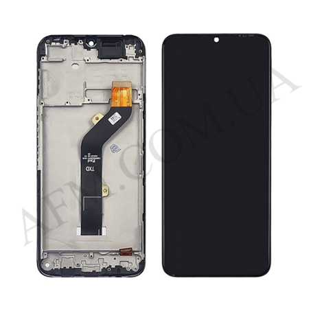 Дисплей Tecno Spark 7 (KF6/ KF6N)/ Tecno Spark 7 Go (KF6m) чёрный + рамка