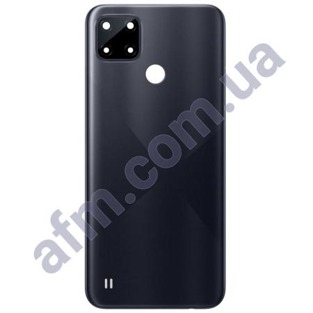 Задня кришка Realme C21Y чорна Cross Black + Скло камери