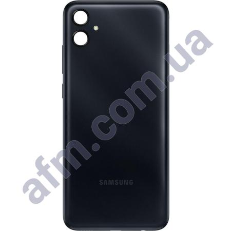 Задняя крышка Samsung A042 Galaxy A04e чёрная Black + стекло камеры