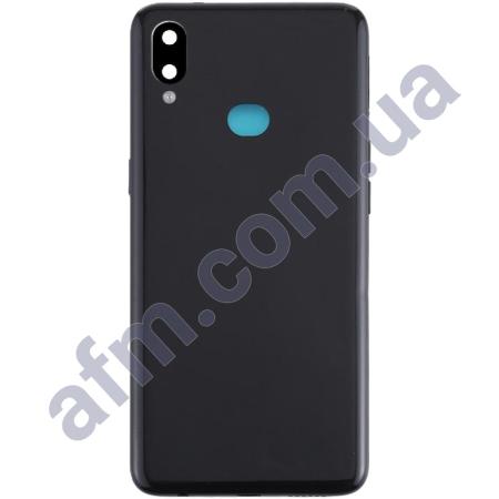 Задняя крышка Samsung A107 Galaxy A10S 2019 чёрная Black + стекло камеры