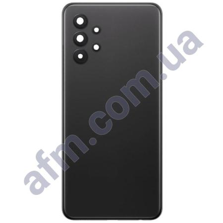 Задняя крышка Samsung A325 Galaxy A32 2021 чёрная Awesome Black + стекло камеры
