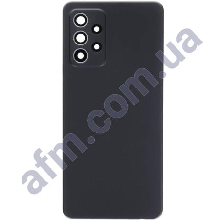 Задняя крышка Samsung A525 Galaxy A52/ A526/ A528 чёрная Awesome Black + стекло камеры