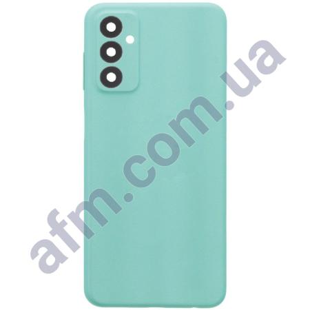Задняя крышка Samsung M135 Galaxy M13 голубая Light Blue + стекло камеры!