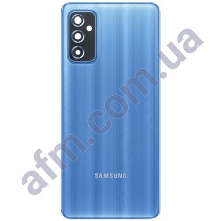 Задняя крышка Samsung M526 Galaxy M52 голубая Icy Blue + стекло камеры