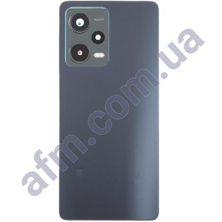 Задняя крышка Xiaomi Redmi Note 12 Pro 5G чёрная + стекло камеры