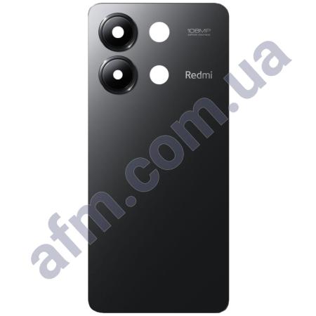 Задняя крышка Xiaomi Redmi Note 13 4G чёрная + стекло камеры