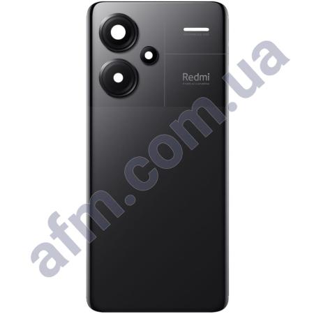 Задняя крышка Xiaomi Redmi Note 13 Pro Plus 5G чёрная + стекло камеры