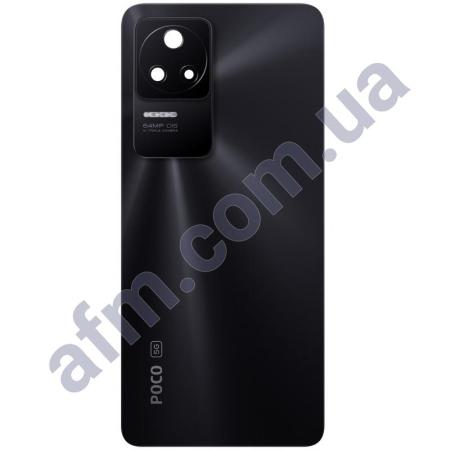 Задняя крышка Xiaomi Poco F4/ Redmi K40S серая Night Black + стекло камеры