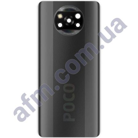Задняя крышка Xiaomi Poco X3/ X3 NFC 64 MP серая Shadow Gray + стекло камеры