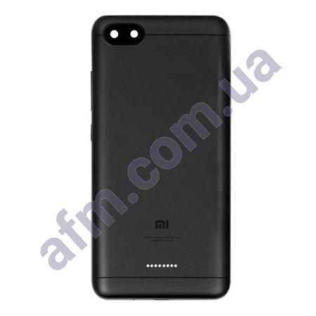 Задняя крышка Xiaomi Redmi 6A (2/ 16GB) на 2 Sim чёрная + стекло камеры