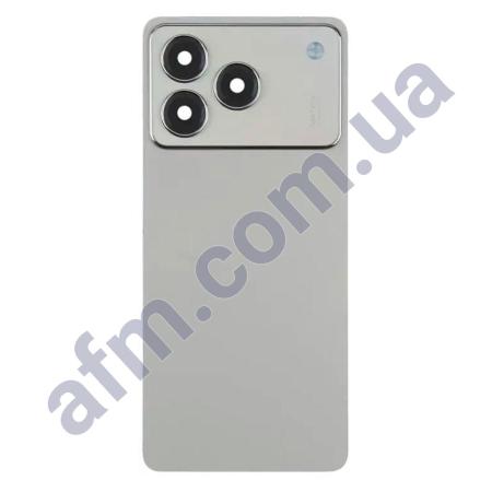 Задня кришка ZTE Blade A76 4G сіра + Скло камери