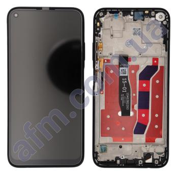 Дисплей Huawei P40 Lite 4G чёрный + рамка