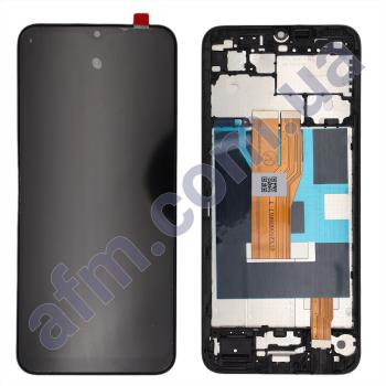 Дисплей Realme C33 чёрный + рамка