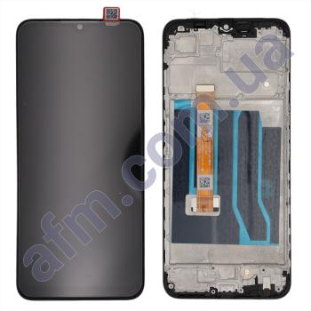 Дисплей Realme C35 чёрный + рамка