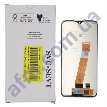 Дисплей Samsung сервисный A015F Galaxy A01 чёрный (узкий коннектор) GH81-18209A