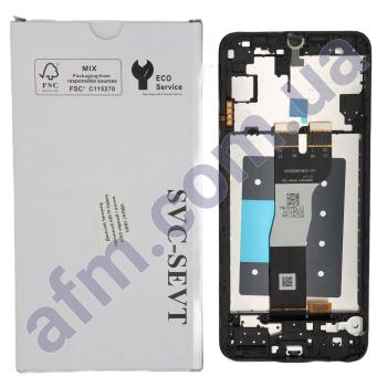 Дисплей Samsung сервисный A057F Galaxy A05S чёрный + рамка GH82-29706A