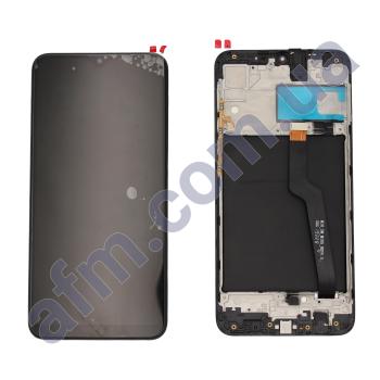 Дисплей Samsung сервисный A105 чёрный + рамка GH82-18685A