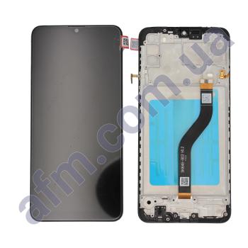 Дисплей Samsung сервисный A207 Galaxy A20s 2019 чёрный + рамка GH81-17774A