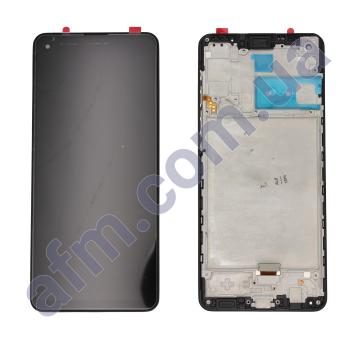 Дисплей Samsung сервисный A217 A21s 2020 чёрный + рамка GH82-23089A