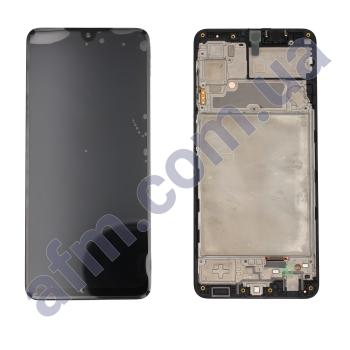Дисплей Samsung сервисный A225 Galaxy A22 чёрный + рамка GH82-25944A