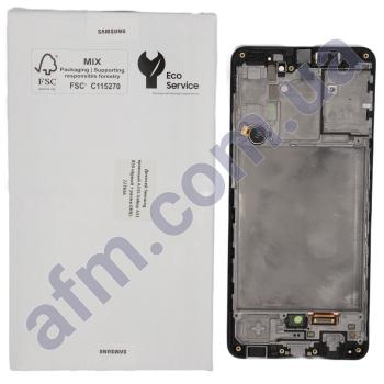 Дисплей Samsung сервисный A315 Galaxy A31 2020 чёрный + рамка GH82-22761A