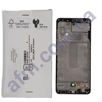 Дисплей Samsung сервісний A325 Galaxy A32 4G чорний + рамка GH82-25579A