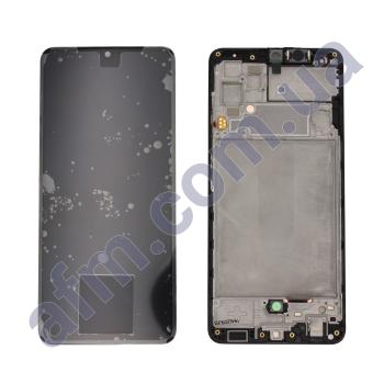 Дисплей Samsung сервисный A325 Galaxy A32 4G чёрный + рамка GH82-25579A