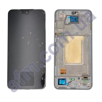 Дисплей Samsung сервисный A356 Galaxy A35 Light Blue + рамка GH82-34224B