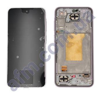 Дисплей Samsung сервисный A356 Galaxy A35 Light Violet + рамка GH82-34224C