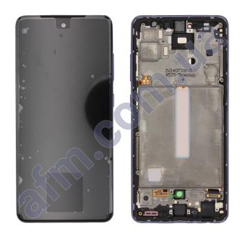 Дисплей Samsung сервисный A525 Galaxy A52/ A526 фиолетовый + рамка GH82-25230C