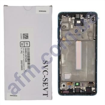 Дисплей Samsung сервісний A525 Galaxy A52/ A526 синій + рамка GH82-25230B