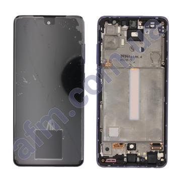 Дисплей Samsung сервисный A528B Galaxy A52S 5G фиолетовый + рамка GH82-26863C