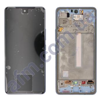 Дисплей Samsung сервисный A536 Galaxy A53 5G синий + рамка GH82-28024C