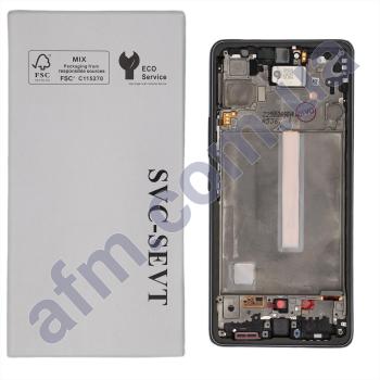 Дисплей Samsung сервісний A536 Galaxy A53 5G чорний + рамка GH82-28024A