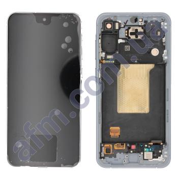 Дисплей Samsung сервисный A556 Galaxy A55 Light Blue + рамка GH82-34308B
