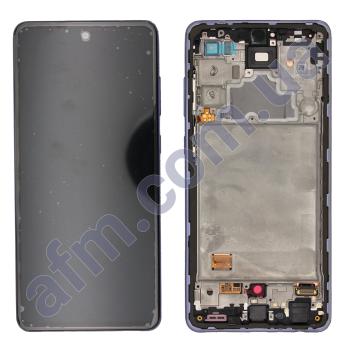 Дисплей Samsung сервисный A725 Galaxy A72 фиолетовый + рамка GH82-25463C