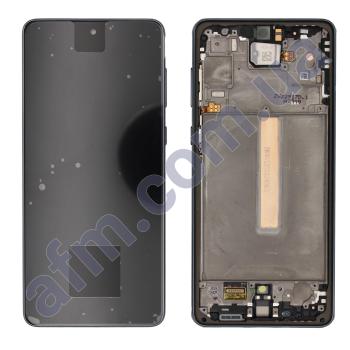 Дисплей Samsung сервисный A736 Galaxy A73 5G чёрный + рамка GH82-28884A