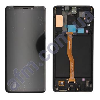 Дисплей Samsung сервисный A920F Galaxy A9 2018 чёрный + рамка GH82-18322A