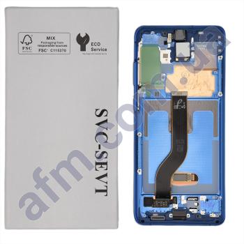 Дисплей Samsung сервісний G985 Galaxy S20 Plus/ G986 BLUE + рамка GH82-22134D
