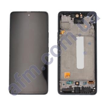 Дисплей Samsung A536B Galaxy A53 INCELL чёрный + рамка