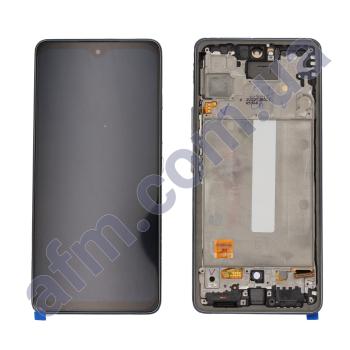 Дисплей Samsung A536B Galaxy A53 OLED (Small LCD) чёрный + рамка