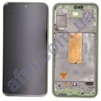Дисплей Samsung A546 Galaxy A54 OLED чорний + рамка зелена Lime