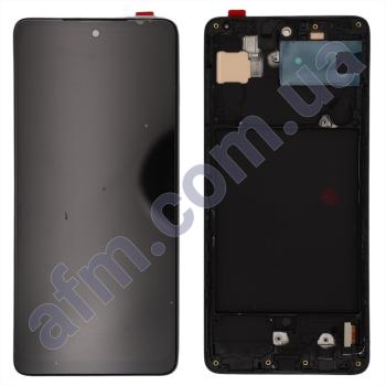 Дисплей Samsung A715 Galaxy A71 TFT INCELL чёрный + рамка