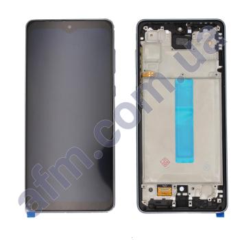 Дисплей Samsung A736 Galaxy A73 5G OLED (Small LCD) чёрный + рамка серая