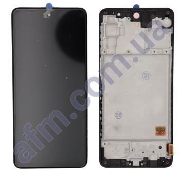 Дисплей Samsung M317 Galaxy M31s OLED чёрный + рамка