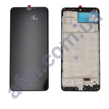 Дисплей Samsung M325 Galaxy M32 OLED (Small LCD) чёрный + рамка