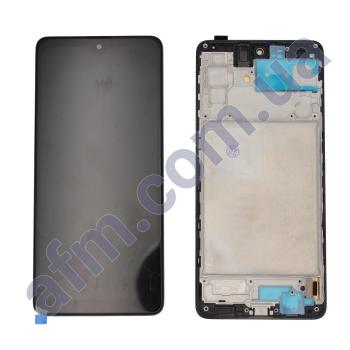 Дисплей Samsung M515 Galaxy M51 OLED (Small LCD) чёрный + рамка