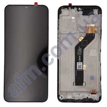 Дисплей Tecno Spark 7 (KF6/ KF6N)/ Tecno Spark 7 Go (KF6m) чорний + рамка