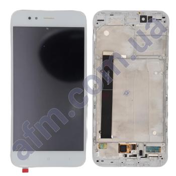 Дисплей Xiaomi Mi A1/ Mi5X белый + рамка